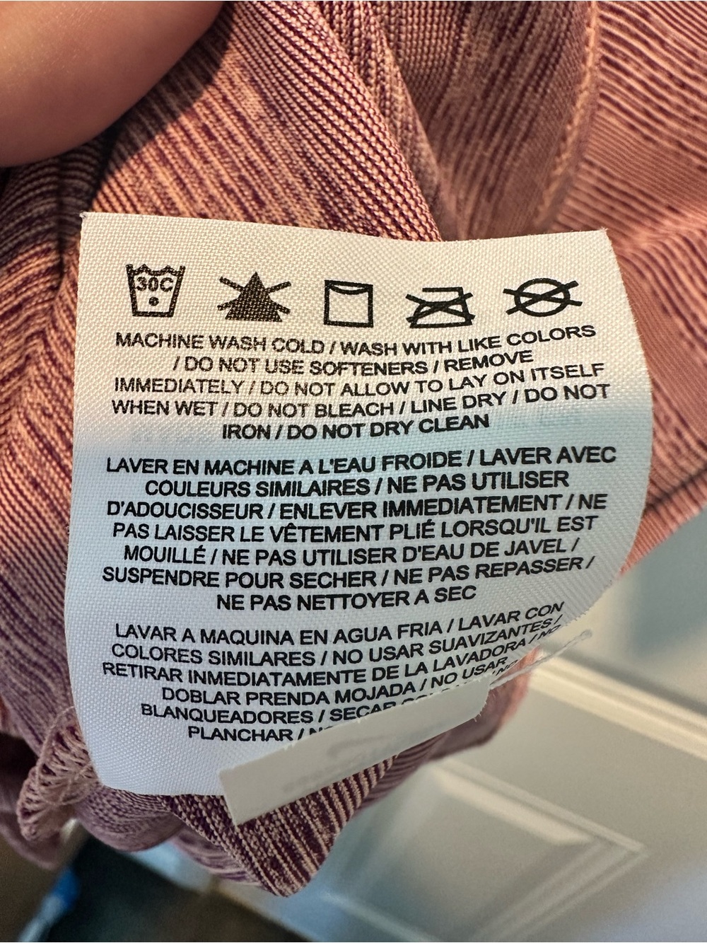 Nike Dri-FIT V-Neck Short Sleeve Top — Mauve Pink - Picture 9 of 9